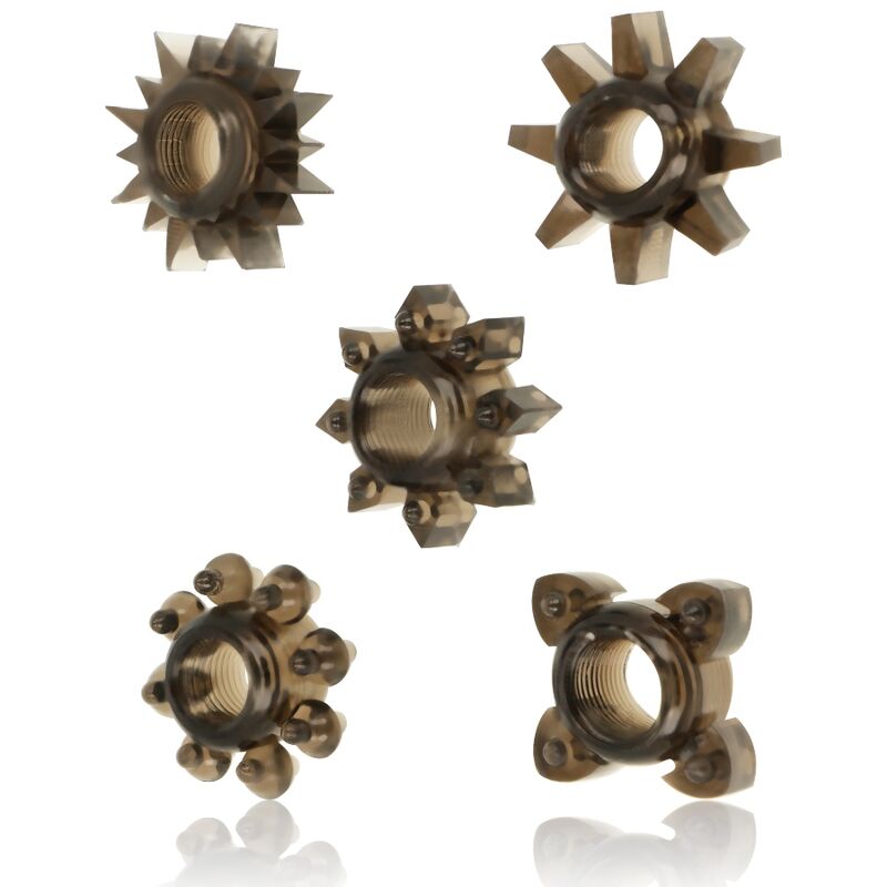 OHMAMA™ - SET DI 5 ANELLI PER TESTICOLI E PENE IN SILICONE