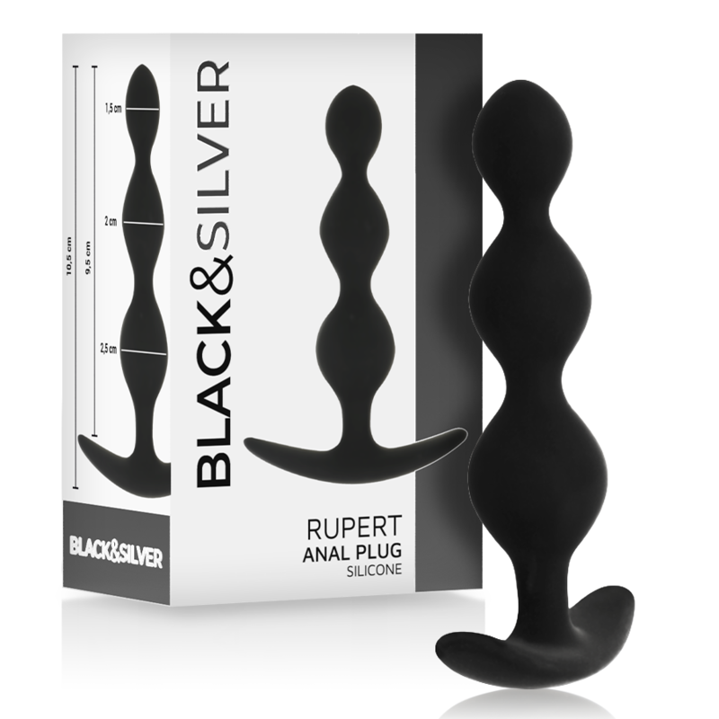 BLACKSILVER™ - CATENA PER SFERE ANALI RUPERT 10 CM