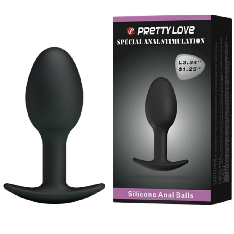PRETTY LOVE PLUG ANAL SILICONA 6.5 CM NERO