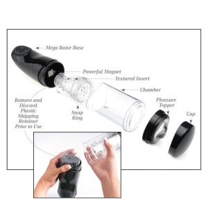 EXTREME TOYZ - PDX MEGA BATOR USB MASTURBATORE MASCHIO VAGINA BIANCO - immagine 5