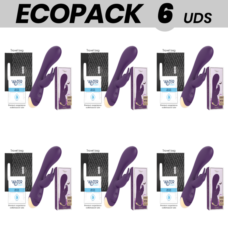 ECOPACK 6 UNIT - TREASURE LAURENCE RABBIT VIBRATOR COMPATIBLE CON WATCHME WIRELESS TECHNOLOGY