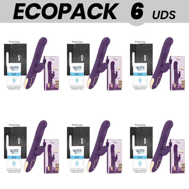 ECOPACK 6 UNIT - TREASURE BASTIAN RABBIT UP DOWN, ROTATOR VIBRATOR COMPATIBLE CON WATCHME WIRELESS TECHNOLOGY