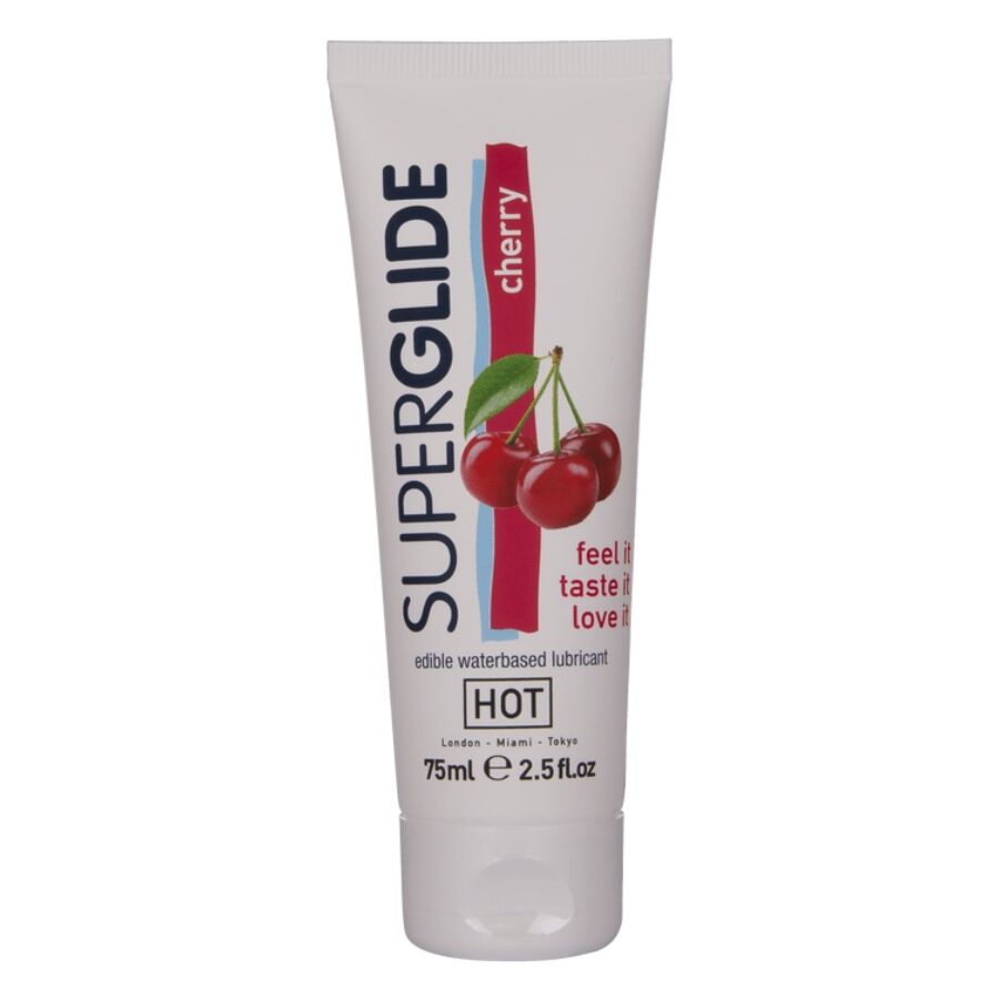 HOT - SUPERGLIDE LUBRIFICANTE COMMESTIBILI A BASE DACQUA CILIEGIA 75 ML